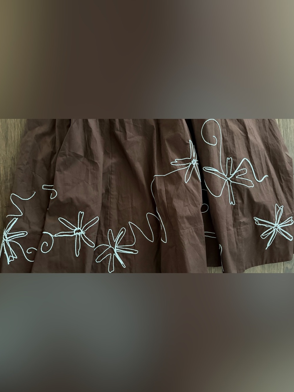 STAUD Wells Midi Dress Floral Stitch A- Line Size 10 - Picture 7 of 8